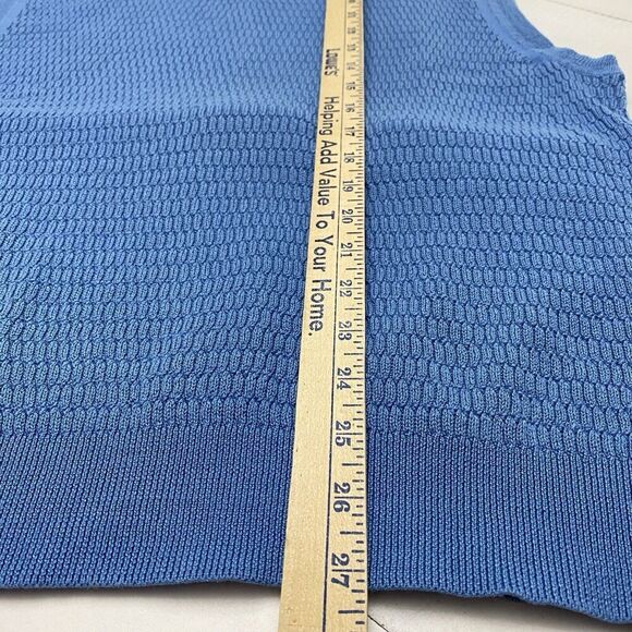 Lot of 2 V Neck IZOD Red Orange & WH Belk Blue Cotton Sweater Vests Men's Size L - Picture 16 of 16